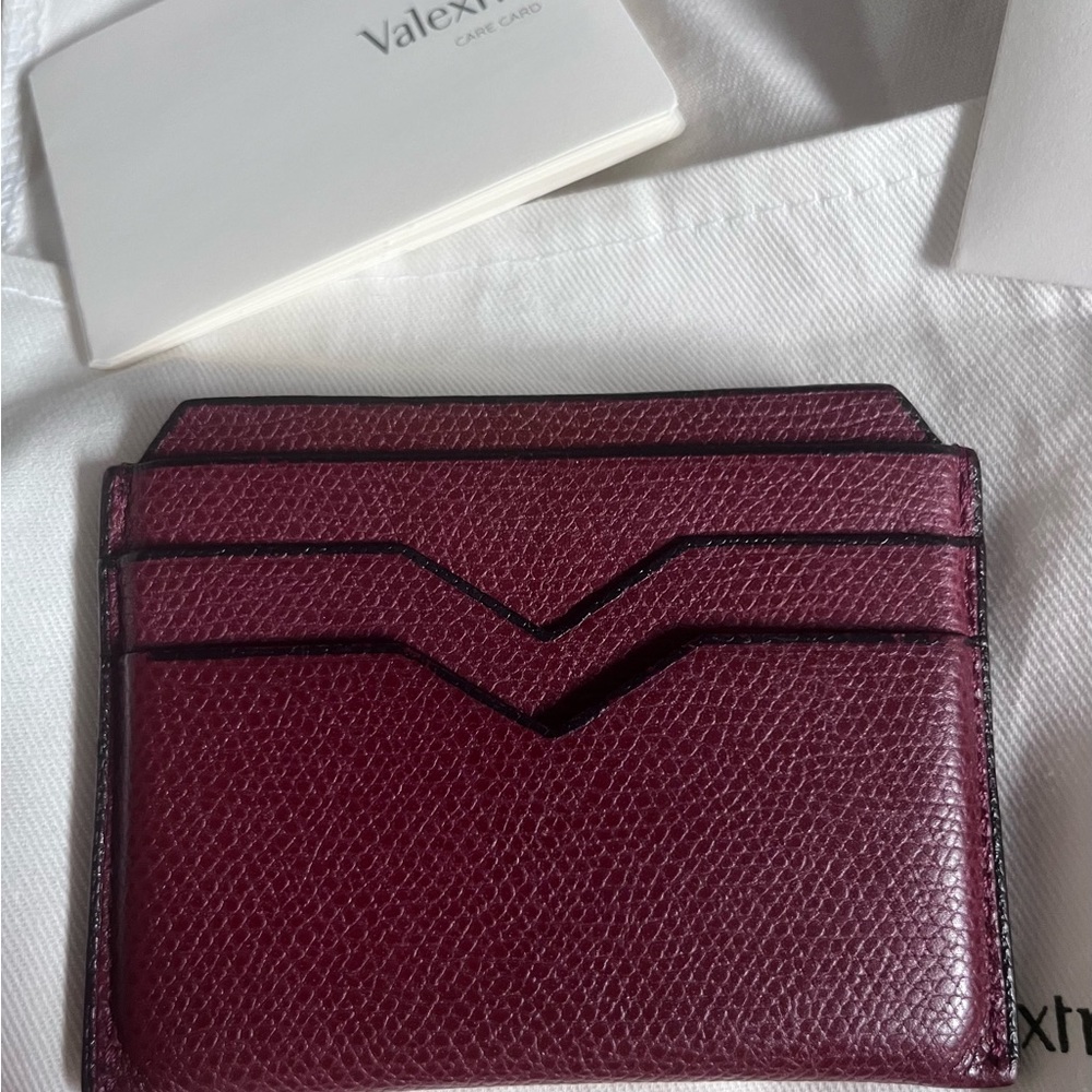 Authentic Valextra Red Leather Card Holder - Picture 5 of 9